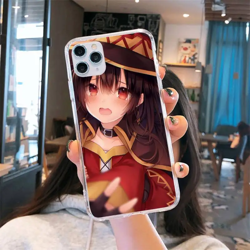 Konosuba Megumin Phone Case Transparent for iPhone 6 7 8 11 12 s mini pro X XS XR MAX Plus cover funda shell
Konosuba Megumin Phone Case Transparent for iPhone 6 7 8 11 12 s mini pro X XS XR MAX Plus cover funda shell
