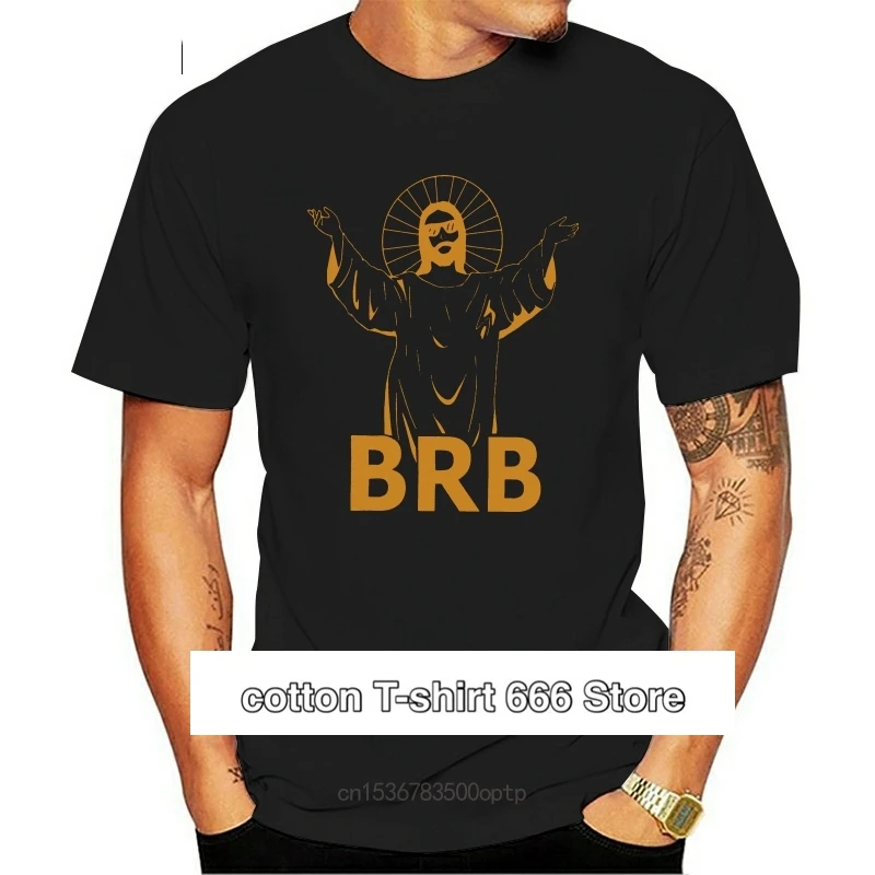 2020 забавная Веселая Мужская футболка с Иисусом Brb Be Right Back, летняя футболка
2020 забавная Веселая Мужская футболка с Иисусом Brb Be Right Back, летняя футболка