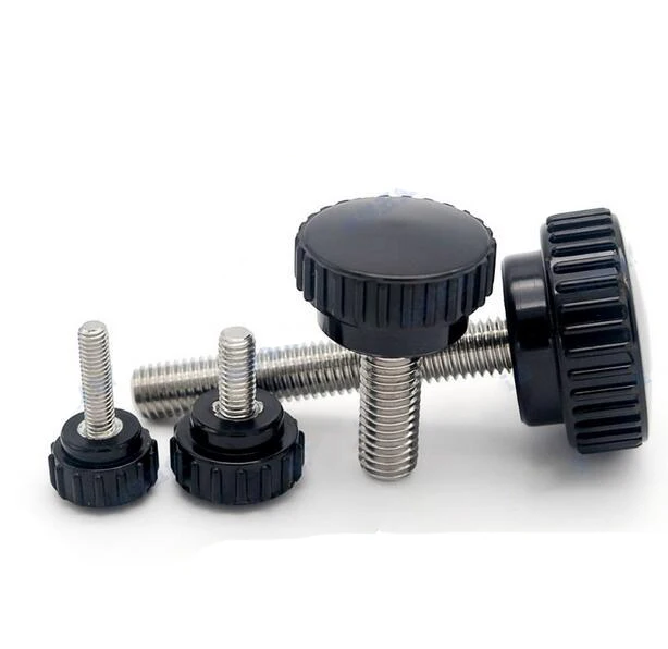 2pcs M6x10/15/20/30/40/50/60/70/80mm round head black bakelite thumb screw full thred stainless steel male bolt straight handle
2pcs M6x10/15/20/30/40/50/60/70/80mm round head black bakelite thumb screw full thred stainless steel male bolt straight handle