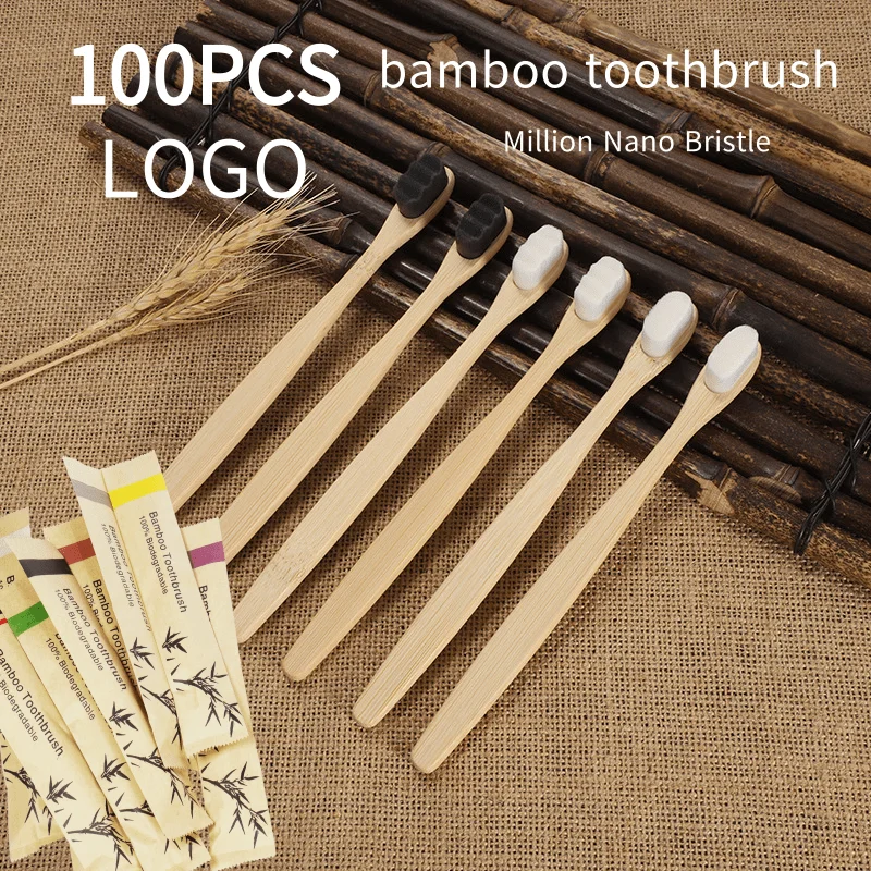 100pcs Customer Logo Nano Bamboo Toothbrush Eco Friendly Ultra-fine Soft Million Nano Bristle Adults Tooth Brush for Home Hotel
100pcs Customer Logo Nano Bamboo Toothbrush Eco Friendly Ultra-fine Soft Million Nano Bristle Adults Tooth Brush for Home Hotel
