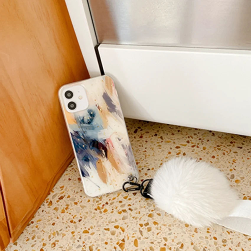 Luxury Color Starry Sky IMD Fur Ball Wristband Phone Case For iPhone 11 12Promax Xsmax XR X 10 8 7 Plus SE 12MINI Funda Capa
Luxury Color Starry Sky IMD Fur Ball Wristband Phone Case For iPhone 11 12Promax Xsmax XR X 10 8 7 Plus SE 12MINI Funda Capa