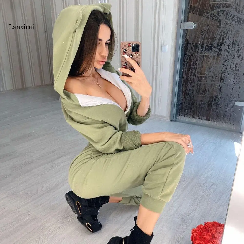 Женский модный спортивный повседневный комбинезон с капюшоном, новая женская одежда
Женский модный спортивный повседневный комбинезон с капюшоном, новая женская одежда