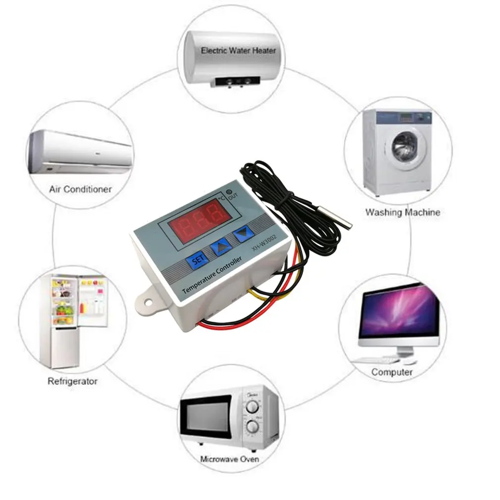 XH-W3002 W3002 AC 110V-220V DC24V DC12V Led Digital Thermoregulator Thermostat Temperature Controller Control Switch Meter
XH-W3002 W3002 AC 110V-220V DC24V DC12V Led Digital Thermoregulator Thermostat Temperature Controller Control Switch Meter