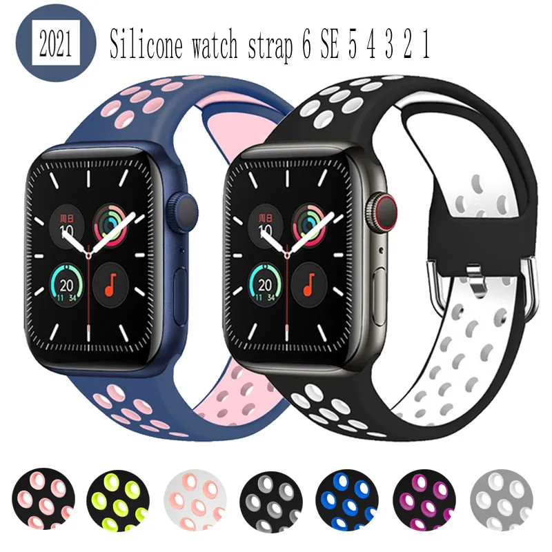 For Apple Watch band SE 7 6 Band 44MM 40MM Porous Silicone SoloLoop Bracelet Strap IWatch Series 5 4 3 Belt 38MM 42MM 41mm 45mm
For Apple Watch band SE 7 6 Band 44MM 40MM Porous Silicone SoloLoop Bracelet Strap IWatch Series 5 4 3 Belt 38MM 42MM 41mm 45mm