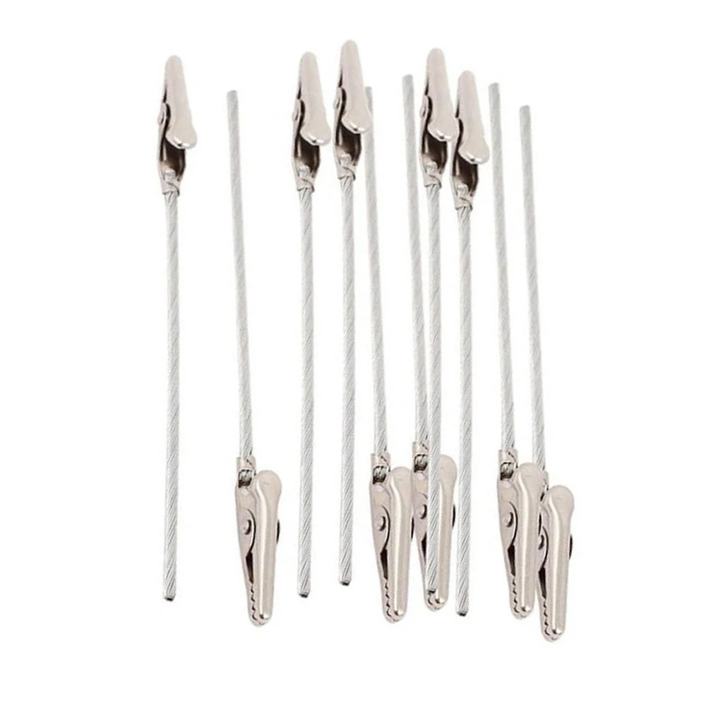10pcs Metal Wire Alligator Clamp Long-Tailed Alligator Iron Clip Clasp for DIY Card Photo Memo Clip Holder Place Card Holder
10pcs Metal Wire Alligator Clamp Long-Tailed Alligator Iron Clip Clasp for DIY Card Photo Memo Clip Holder Place Card Holder