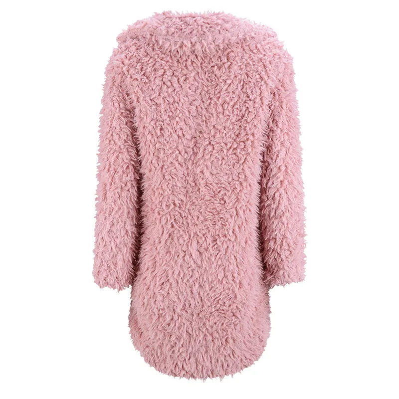 2019 Autumn Winter Faux Fur Pink Turn-Down Collar Women Full Vestidos Thick Warm Fur Streetwear Fashion Jacket Coats Faux Fur
2019 Autumn Winter Faux Fur Pink Turn-Down Collar Women Full Vestidos Thick Warm Fur Streetwear Fashion Jacket Coats Faux Fur