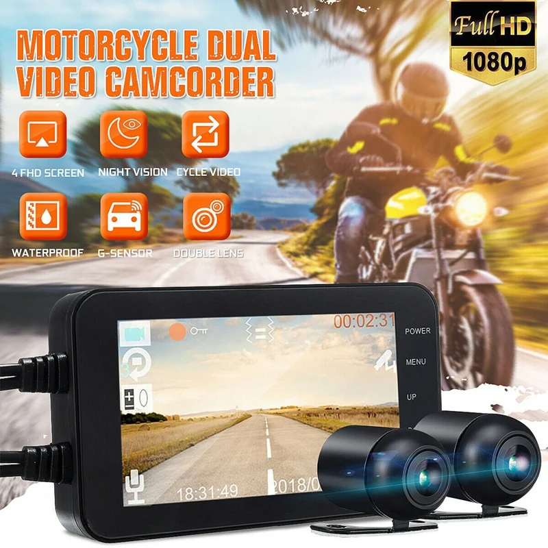4inch WIFI FHD Dual 1080P+720P HD Dash Camera Video Motorcycle DVR Dash Cam Driving Recorder G-Sensor Sensor
4inch WIFI FHD Dual 1080P+720P HD Dash Camera Video Motorcycle DVR Dash Cam Driving Recorder G-Sensor Sensor
