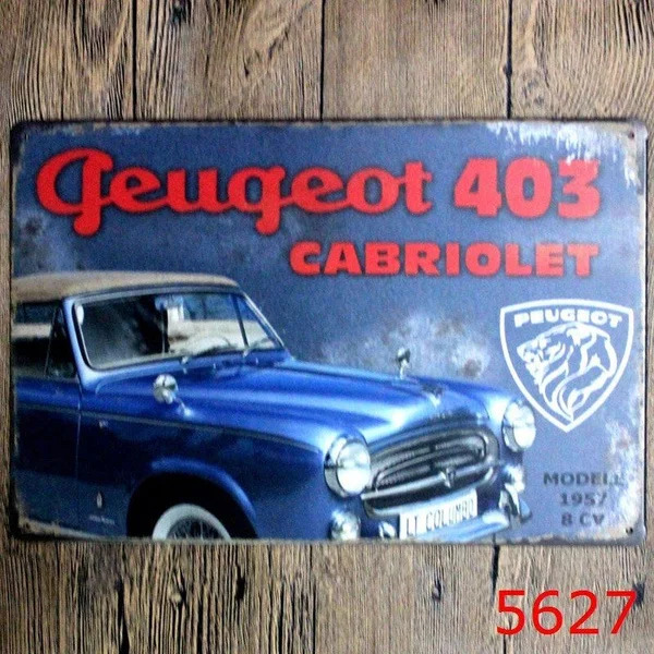 Metal Tin Sign Peugeot 403 Cabriolet Bar Pub Home Vintage Retro Poster Cafe ART
Metal Tin Sign Peugeot 403 Cabriolet Bar Pub Home Vintage Retro Poster Cafe ART