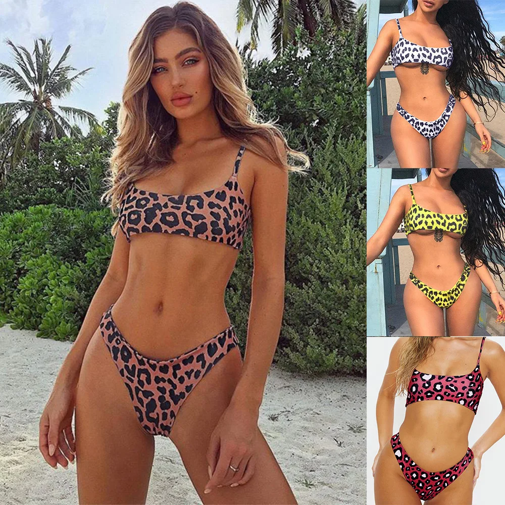Bikinis 2021 Woman Sexy Women Summer Bikini Set Backless Leopard Printed Bikini Briefs Swimwear for Beach Summer 
Bikinis 2021 Woman Sexy Women Summer Bikini Set Backless Leopard Printed Bikini Briefs Swimwear for Beach Summer