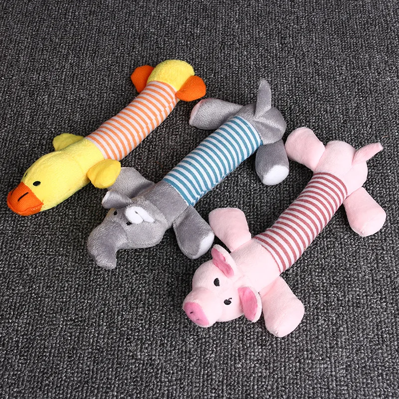 Cute Animals Squeak Toys for Dog Cat Puppy Teddy Pet Chew Toy Dogs Pets Supplies Fleece Striped Duck Pig Elephant Sounding Toys 
Cute Animals Squeak Toys for Dog Cat Puppy Teddy Pet Chew Toy Dogs Pets Supplies Fleece Striped Duck Pig Elephant Sounding Toys