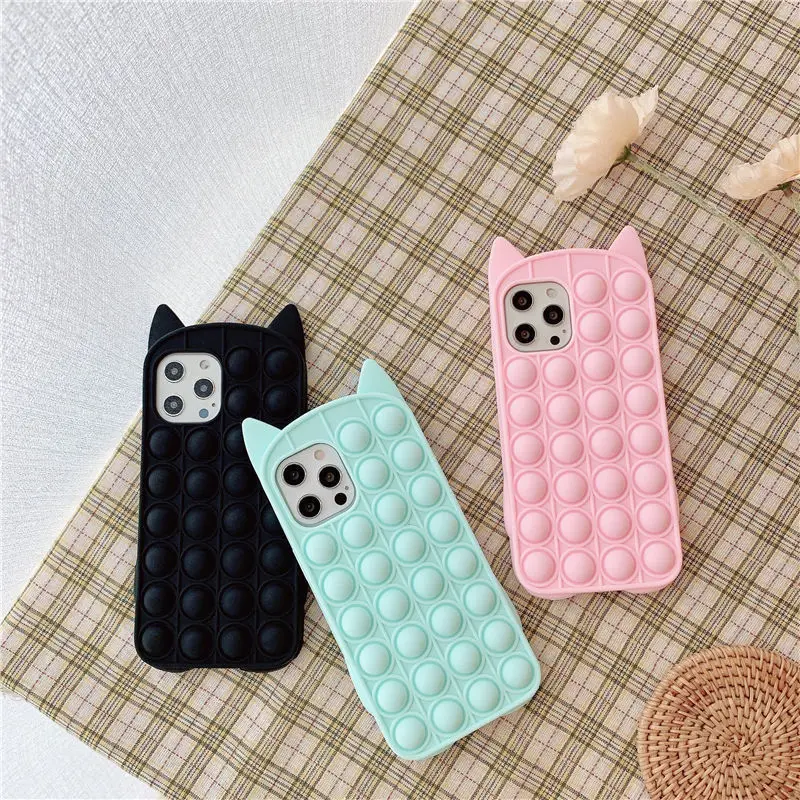 Luxury Phone Case For IPhone 12 11 Pro Max X XR 12 Mini 7 8 Plus SE 2 Relive Stress Pop Fidget Toys Push Cat Soft Silicon Cover
Luxury Phone Case For IPhone 12 11 Pro Max X XR 12 Mini 7 8 Plus SE 2 Relive Stress Pop Fidget Toys Push Cat Soft Silicon Cover