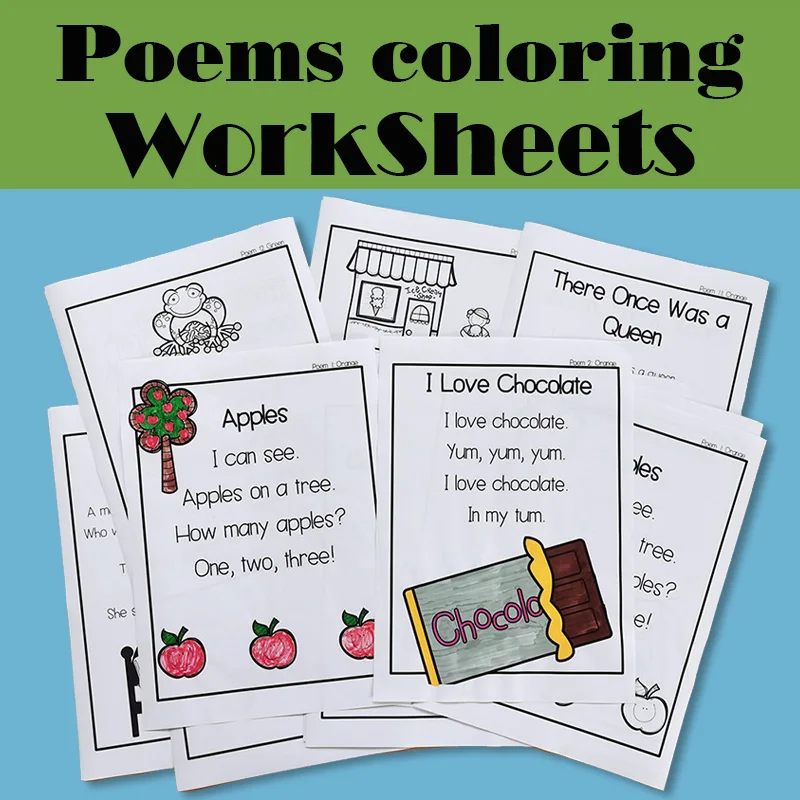 Poems Coloring Reading Passages Practice Exercise Paper Preschool Learning English Homework Workbook for Kids Worksheets Toys
Poems Coloring Reading Passages Practice Exercise Paper Preschool Learning English Homework Workbook for Kids Worksheets Toys