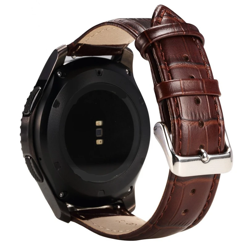 22mm Genuine Leather Bands Stainless Steel Buckle Strap Replacement Bracelet Watchband for Samsung Gear S3 Frontier/S3 Classic
22mm Genuine Leather Bands Stainless Steel Buckle Strap Replacement Bracelet Watchband for Samsung Gear S3 Frontier/S3 Classic