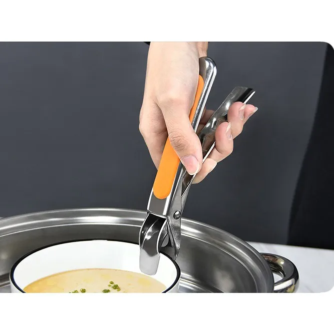 Stainless Steel Anti-scald Clip Kitchen Food Tongs Dish Gripper Hot Bowl Lifter Clamps Holder Pot Plate Tools Microwave
Stainless Steel Anti-scald Clip Kitchen Food Tongs Dish Gripper Hot Bowl Lifter Clamps Holder Pot Plate Tools Microwave