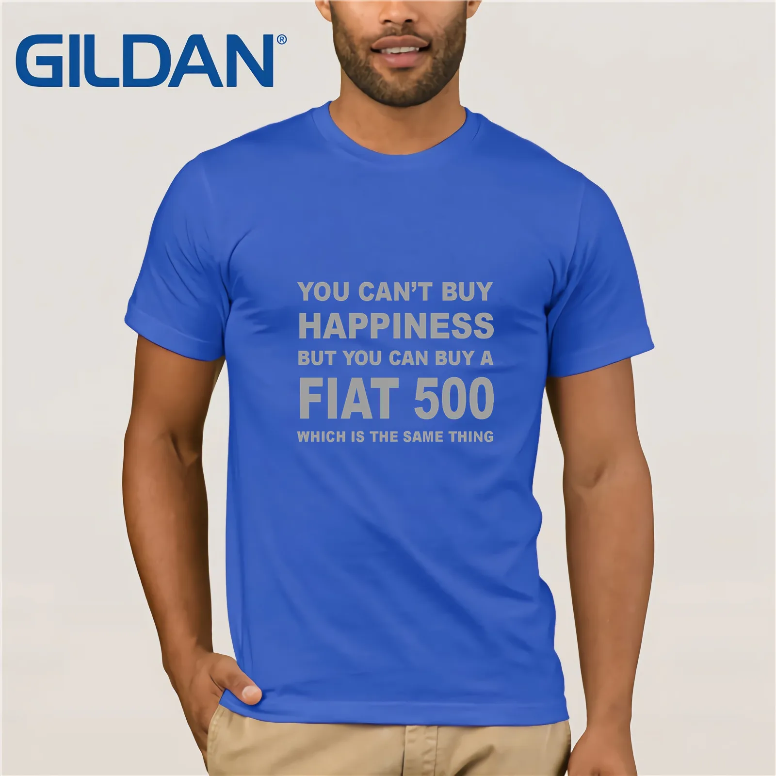 Футболка Fiat 500 футболка с забавным автомобилем размеры S-XXL новые футболки