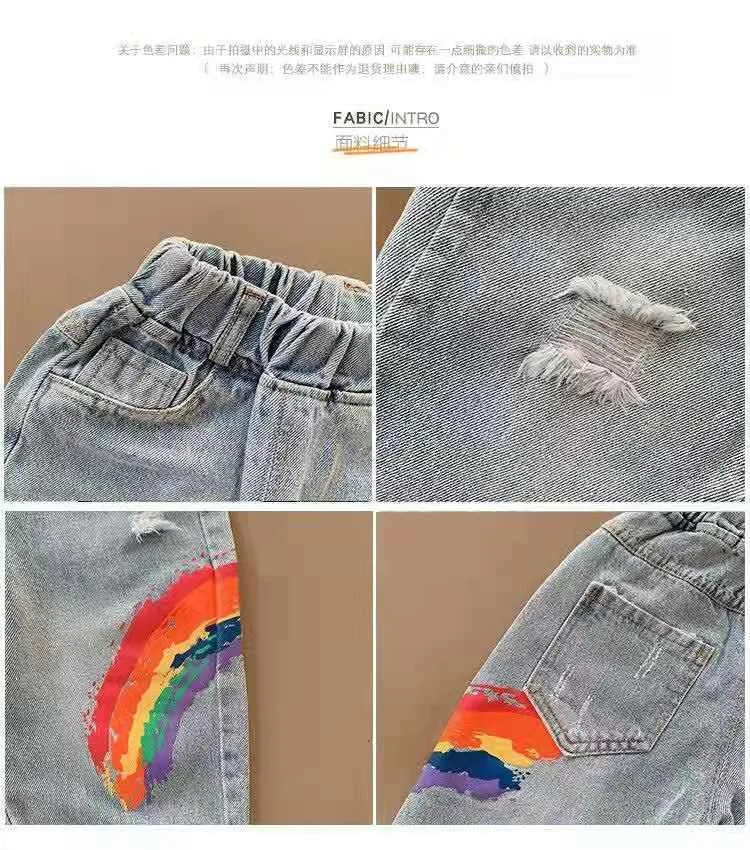 Girls Jeans 2021 Spring And Autumn New Fashion Children's Casual Pants 2-6 Years Female Baby Loose Ripped Jeans
Girls Jeans 2021 Spring And Autumn New Fashion Children's Casual Pants 2-6 Years Female Baby Loose Ripped Jeans