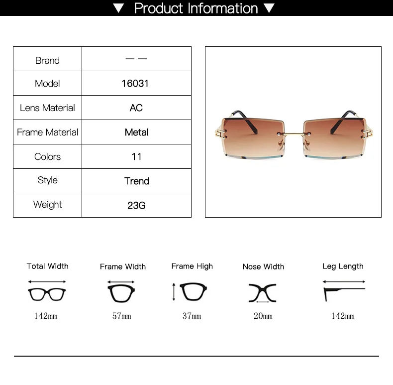 New Classic Fashion Frameless Trim Sunglasses Men And Women Retro Square Gradient Color Sun glasses Fashion Retro Outdoor Glass
New Classic Fashion Frameless Trim Sunglasses Men And Women Retro Square Gradient Color Sun glasses Fashion Retro Outdoor Glass