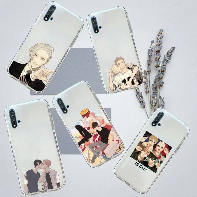 19 Days anime Phone Case Transparent for Huawei honor P mate 40 20 30 10 50 i 9 x mate pro lite 8a
19 Days anime Phone Case Transparent for Huawei honor P mate 40 20 30 10 50 i 9 x mate pro lite 8a