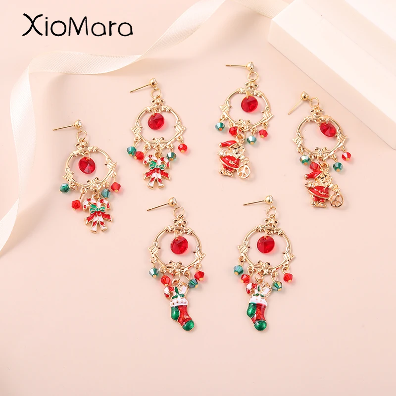 Christmas Bell Sock Earrings 2021 Trend Metal Circle With Crystal Pendant Earring For Women Fashion Jewelry Accessories Girl
Christmas Bell Sock Earrings 2021 Trend Metal Circle With Crystal Pendant Earring For Women Fashion Jewelry Accessories Girl