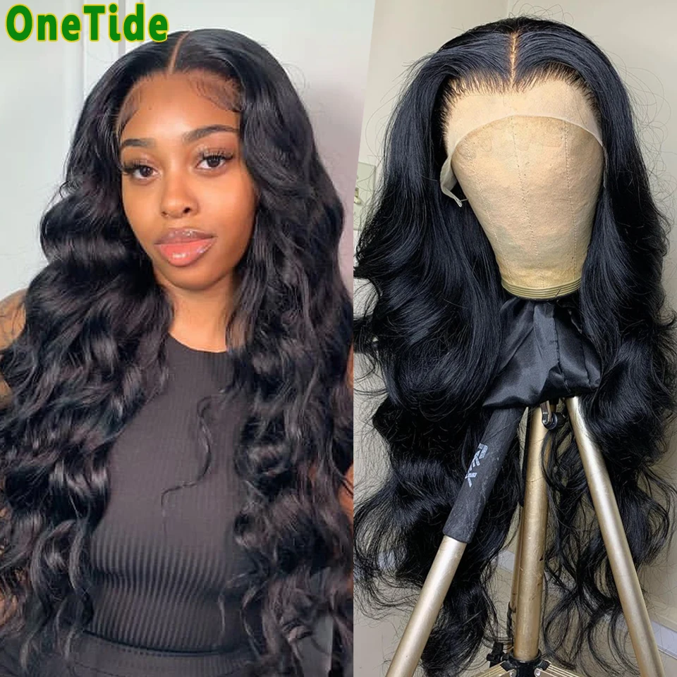 

ONETIDE Glueless 30 Inch Body Wave Lace Front Wig PrePlucked Brazilian Bodywave Human Hair T Part Lace Frontal Wigs For Women