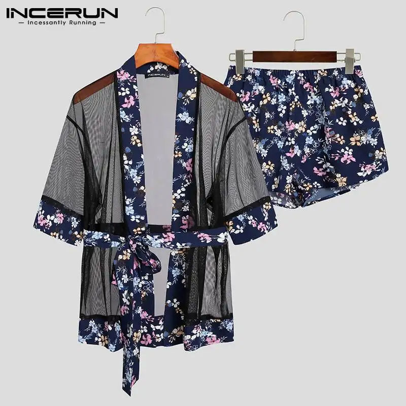 Пижама и шорты INCERUN, пижамный комплект для мужчин, с принтом, сетка, лоскутное шитье, сексуальная, с коротким рукавом, 2021, домашняя одежда, кос...
Пижама и шорты INCERUN, пижамный комплект для мужчин, с принтом, сетка, лоскутное шитье, сексуальная, с коротким рукавом, 2021, домашняя одежда, кос...