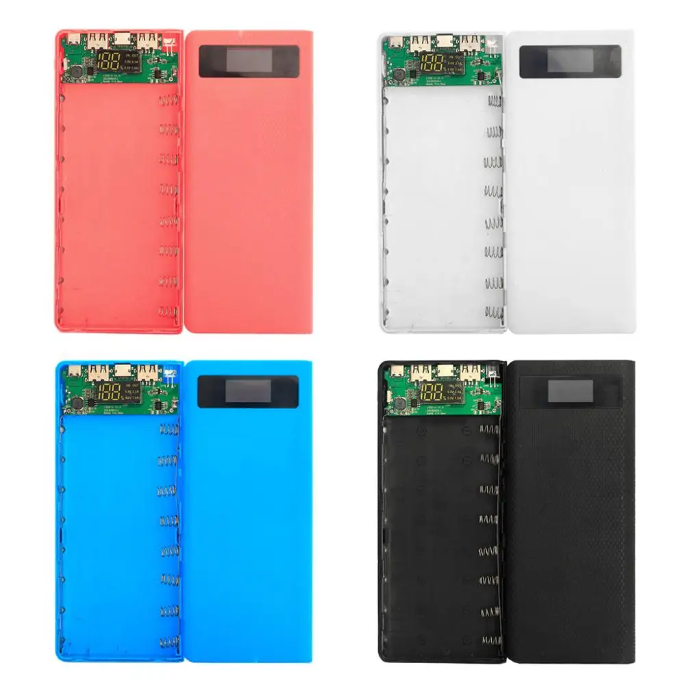 3 Ports Input Dual USB Output LED Light 8x 18650 Battery DIY Power Bank Box Holder Case For Mobile Phone Tablet PC
3 Ports Input Dual USB Output LED Light 8x 18650 Battery DIY Power Bank Box Holder Case For Mobile Phone Tablet PC