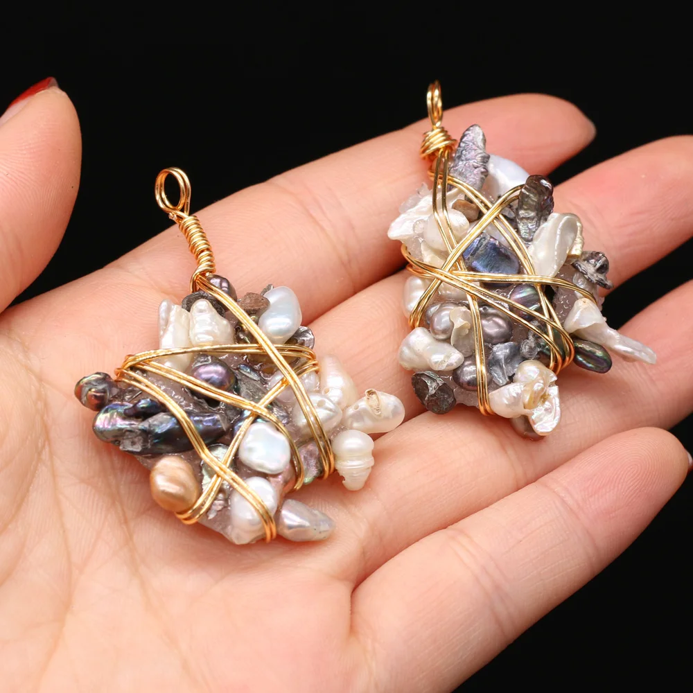 New Style Natural Freshwater Pearl Irregular Winding Pendant For Jewelry Making DIY Necklace Bracelet Accessory
New Style Natural Freshwater Pearl Irregular Winding Pendant For Jewelry Making DIY Necklace Bracelet Accessory