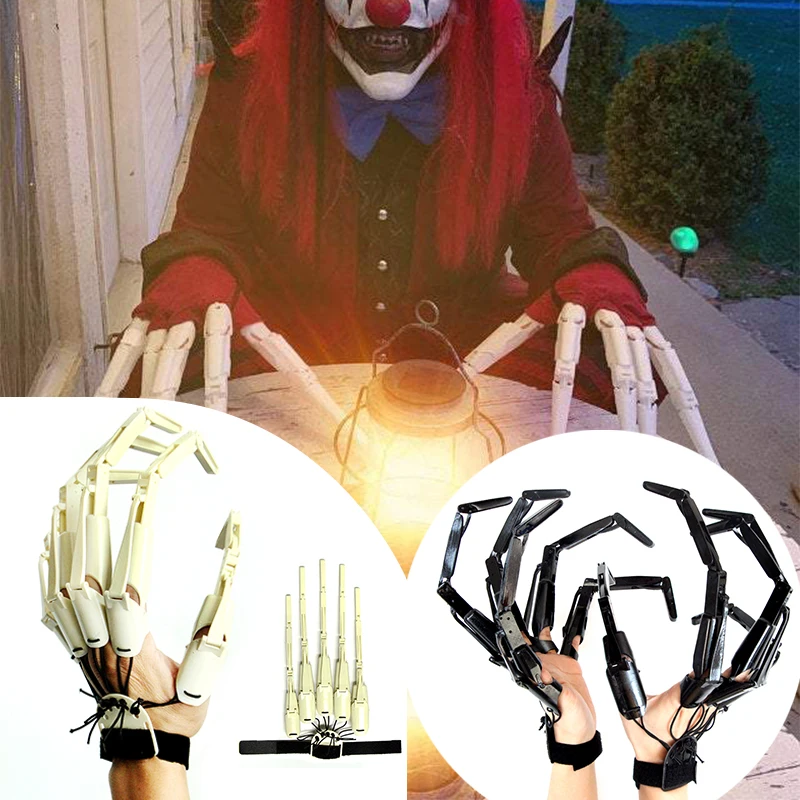 Halloween Decoration Articulated Fingers Flexible Joint Finger Halloween Party Cosplay Costume Props Horror Ghost Claw Gloves
Halloween Decoration Articulated Fingers Flexible Joint Finger Halloween Party Cosplay Costume Props Horror Ghost Claw Gloves