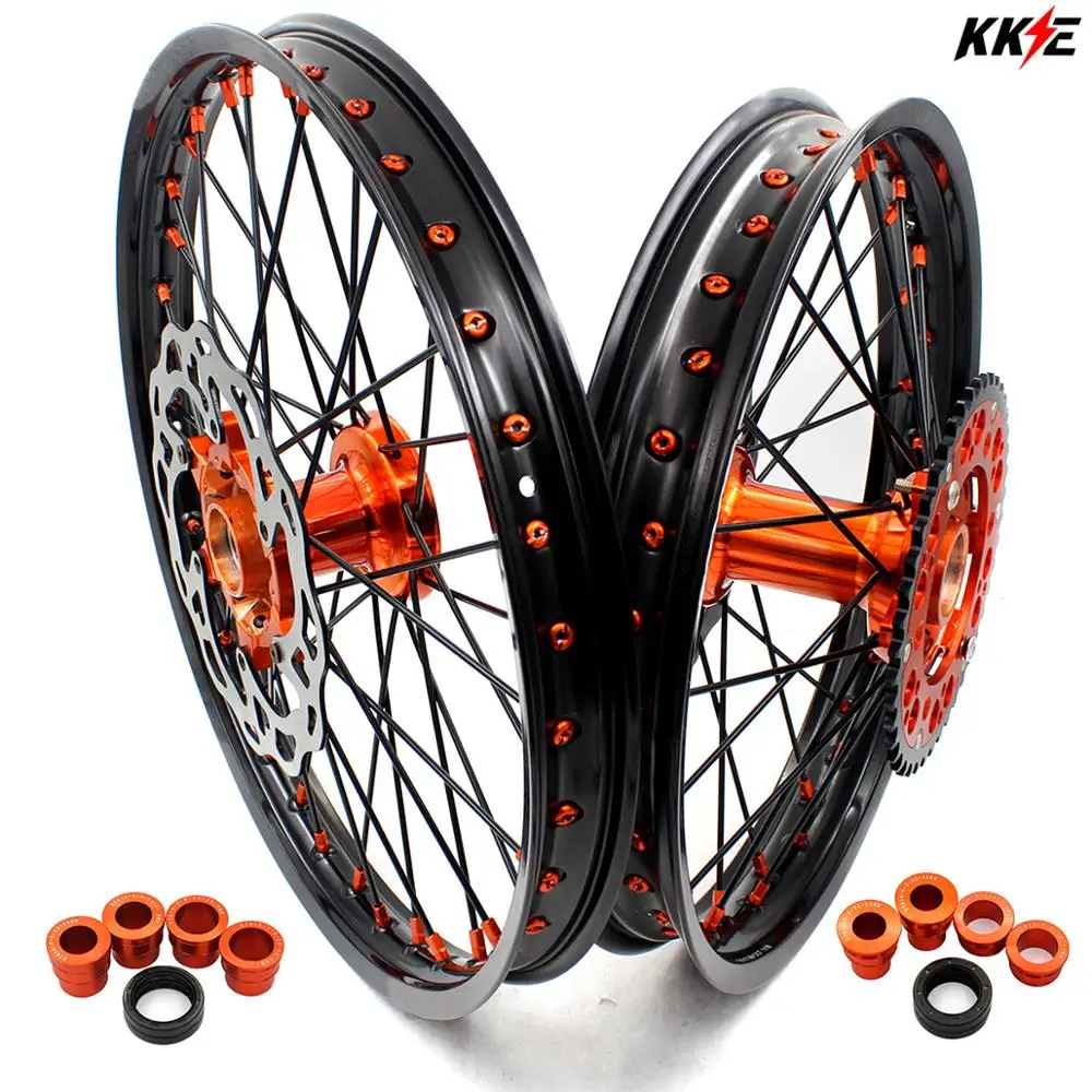 KKE 21/19 литье полный набор MX колес для KTM SX SXF XC XCW XCF 125 150 200 250 300 350 450 505 525 2003-2021 диски |