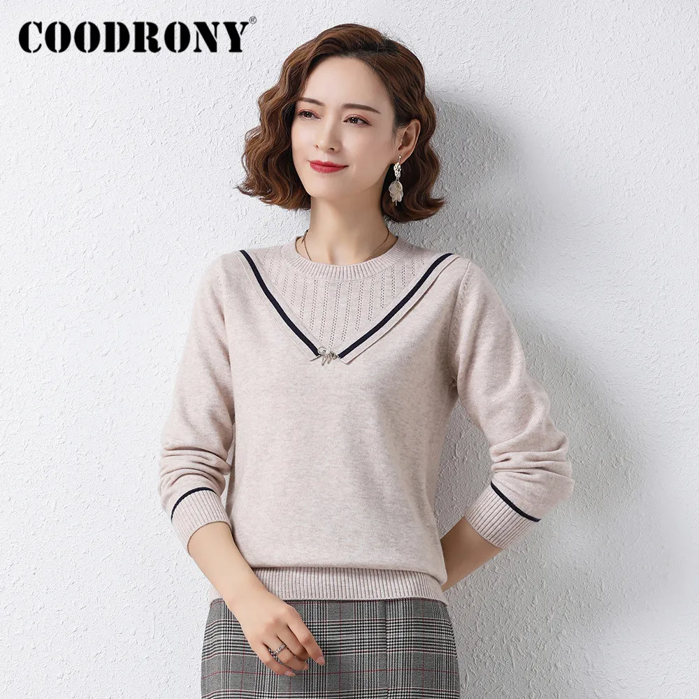 COODRONY Brand Elegant Casual Fashion Female Light Color Pullovers 2021 Autumn Winter Knitted Women O-Neck Office Sweaters W1508
COODRONY Brand Elegant Casual Fashion Female Light Color Pullovers 2021 Autumn Winter Knitted Women O-Neck Office Sweaters W1508