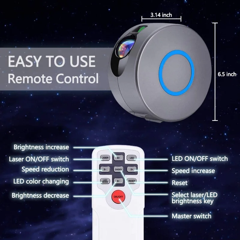 360 Galaxy Projector Star Light LED Night Light Nebula Projector Bedroom Decor Starry Sky Nightlight Starlight Projector
360 Galaxy Projector Star Light LED Night Light Nebula Projector Bedroom Decor Starry Sky Nightlight Starlight Projector