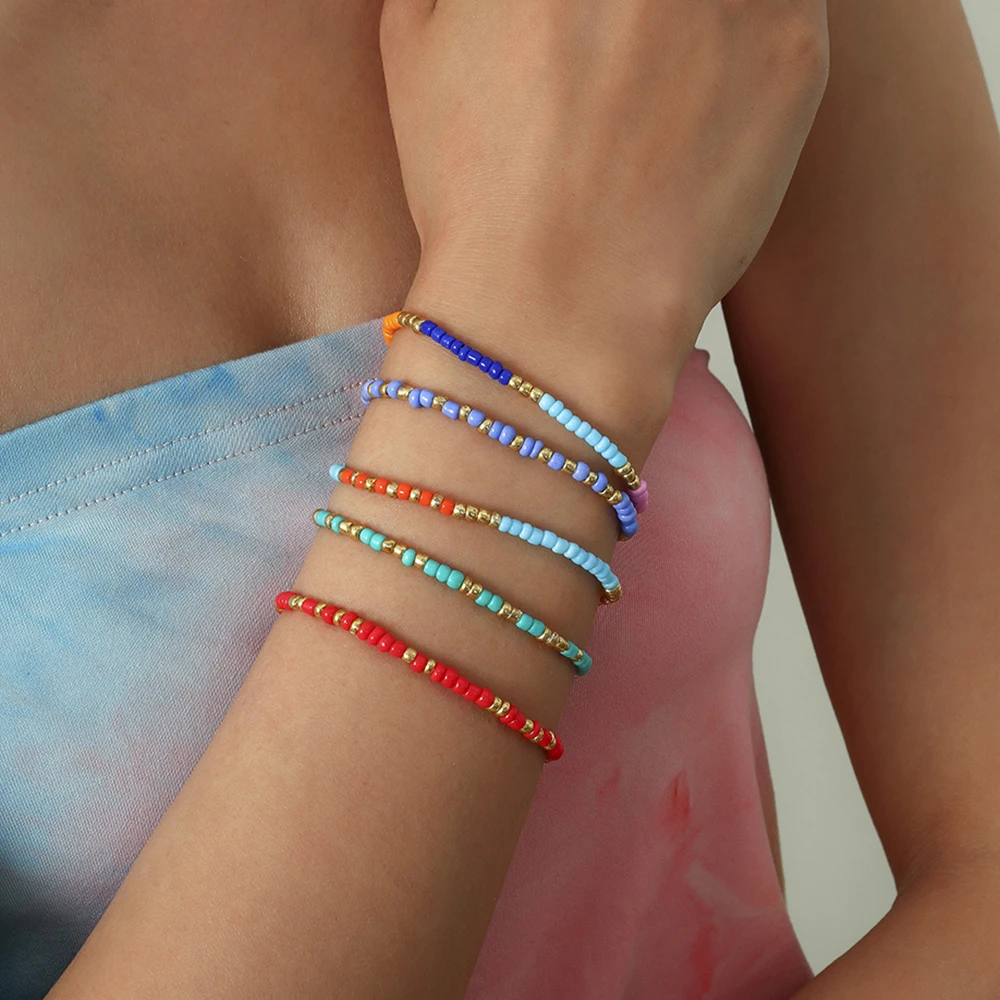 Ingemark 5Pcs/Set Fashion Rainbow Color Acrylic Bead Bracelet for Women Girl Handmade Charm Bracelets Bangles Mujer Boho Jewelry
Ingemark 5Pcs/Set Fashion Rainbow Color Acrylic Bead Bracelet for Women Girl Handmade Charm Bracelets Bangles Mujer Boho Jewelry