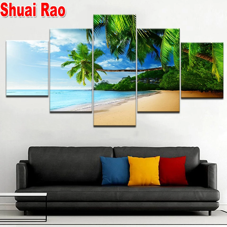 Summer Beach Coconut palm tree Seascape,5 Panel diamond painting,full,square round embroidery diamond,diamond mosaic
Summer Beach Coconut palm tree Seascape,5 Panel diamond painting,full,square round embroidery diamond,diamond mosaic