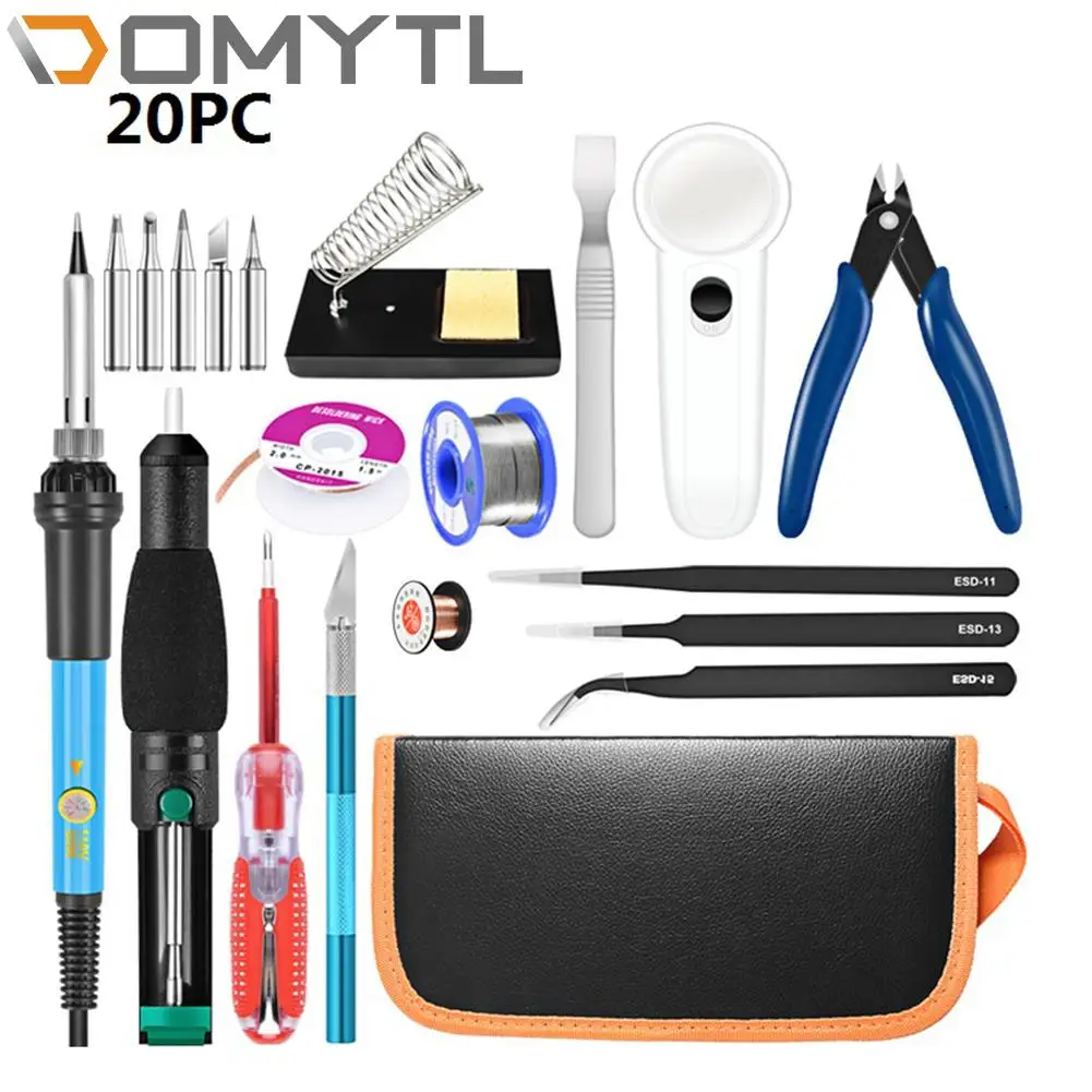 20Pcs Engraving Soldering Iron 60W Electric Welding Pen Toolbox Kit Soldering Iron Stand Magnifier Tin Wire Carving Knife
20Pcs Engraving Soldering Iron 60W Electric Welding Pen Toolbox Kit Soldering Iron Stand Magnifier Tin Wire Carving Knife
