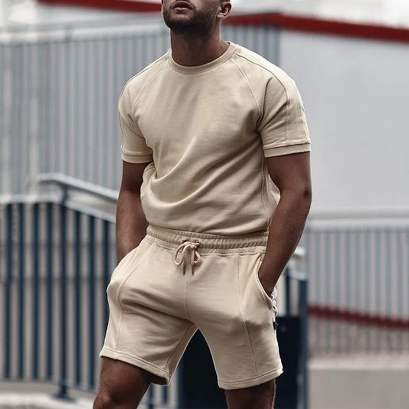 2021 Male Tracksuit Solid Short Sleeve Shorts Sets 2 Pieces Sets Summer Men New Men's Brand T Shirt +Shorts Set Male Clothing
2021 Male Tracksuit Solid Short Sleeve Shorts Sets 2 Pieces Sets Summer Men New Men's Brand T Shirt +Shorts Set Male Clothing