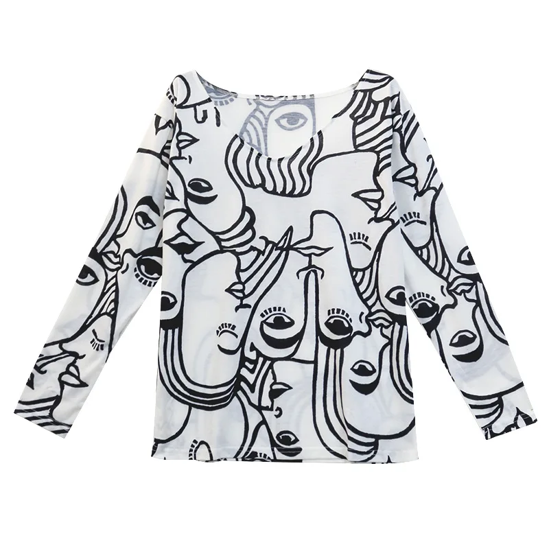 Women's Fashion Trend Clothing Loose Casual Long Sleeve Character Printed V Neck Shirt Blouse Ins Casual Slim Plus Size Top
Women's Fashion Trend Clothing Loose Casual Long Sleeve Character Printed V Neck Shirt Blouse Ins Casual Slim Plus Size Top