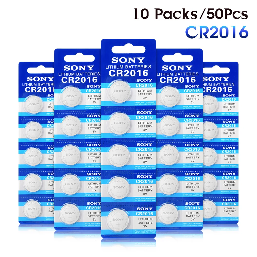 SONY 50pcs/lot CR2016 3V Button Cell Coin Batteries for watch computer Remote Control cr 2016 DL2016 KCR2016 Disposable Battery
SONY 50pcs/lot CR2016 3V Button Cell Coin Batteries for watch computer Remote Control cr 2016 DL2016 KCR2016 Disposable Battery