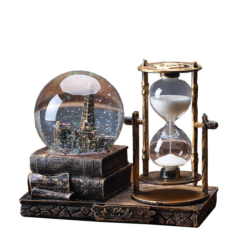 Retro Crystal Ball Hourglass Timer Home Decor Crafts 2-in-1 Hourglass Timer With Lights Music Decoration For Desk Cabinet Room
Retro Crystal Ball Hourglass Timer Home Decor Crafts 2-in-1 Hourglass Timer With Lights Music Decoration For Desk Cabinet Room