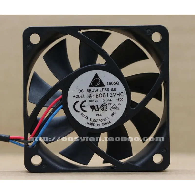 

New original Delta AFB0612VHC 6015 12V 0.36A 6cm three wire speed measuring cooling fan 606015mm cooler