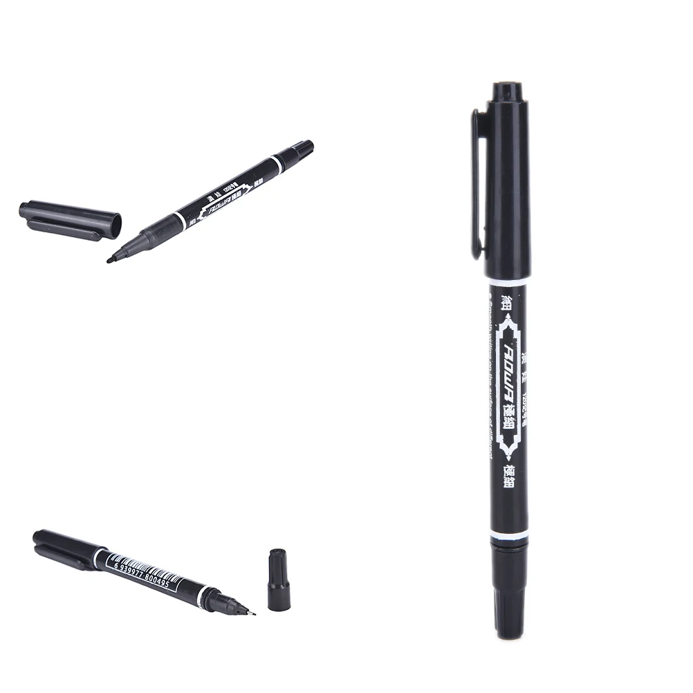 2PCS Dual Tip Tattoo Pierce Skin Marker Medical Scribe Pen Blue oily pen Tattoo and Body Art Skin Marker Pen Piercing Pen Black
2PCS Dual Tip Tattoo Pierce Skin Marker Medical Scribe Pen Blue oily pen Tattoo and Body Art Skin Marker Pen Piercing Pen Black
