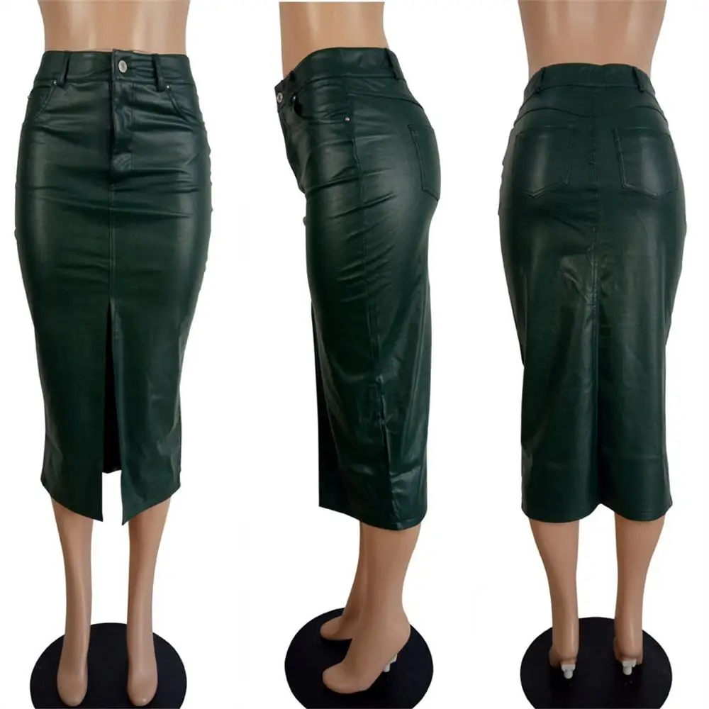 Black PU Leather Skirt Women 2020 New Midi Sexy High Waist Bodycon Split Skirt Office Pencil Skirt Knee Length Dress Wholesale
Black PU Leather Skirt Women 2020 New Midi Sexy High Waist Bodycon Split Skirt Office Pencil Skirt Knee Length Dress Wholesale