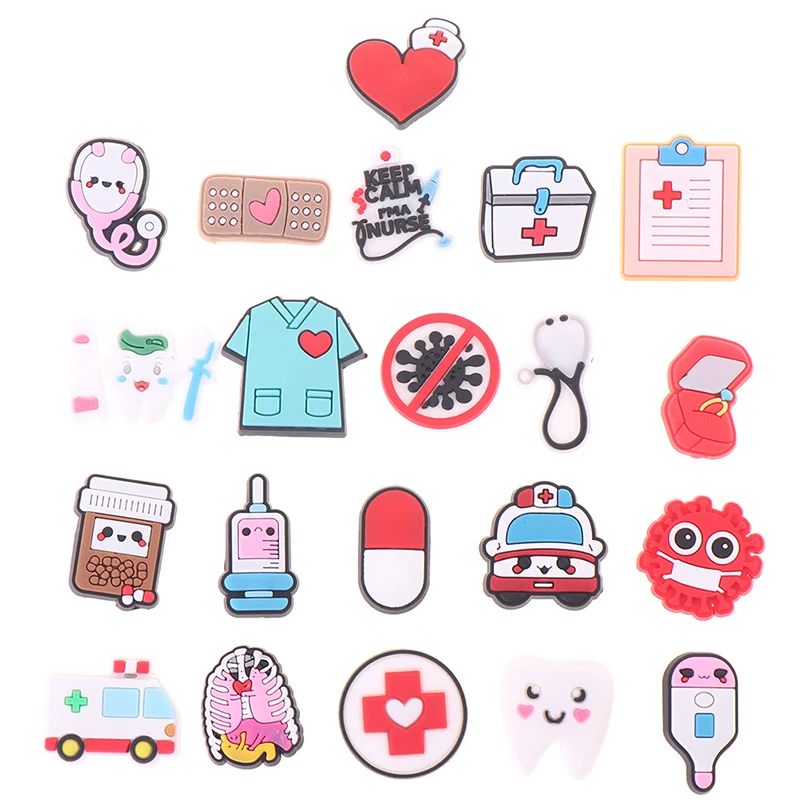 10pcs Medical Supplies PVC Shoe Charms Cute Stethoscope Syringe Shoe Buckle Decoration Kids Adult Gifts
10pcs Medical Supplies PVC Shoe Charms Cute Stethoscope Syringe Shoe Buckle Decoration Kids Adult Gifts
