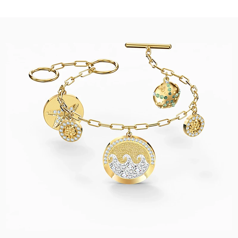 2020 Fashion Gold Glitter Adjustable Bracelet Coin Shape Ocean Charm Chain Women Luxury Jewelry Gift
2020 Fashion Gold Glitter Adjustable Bracelet Coin Shape Ocean Charm Chain Women Luxury Jewelry Gift