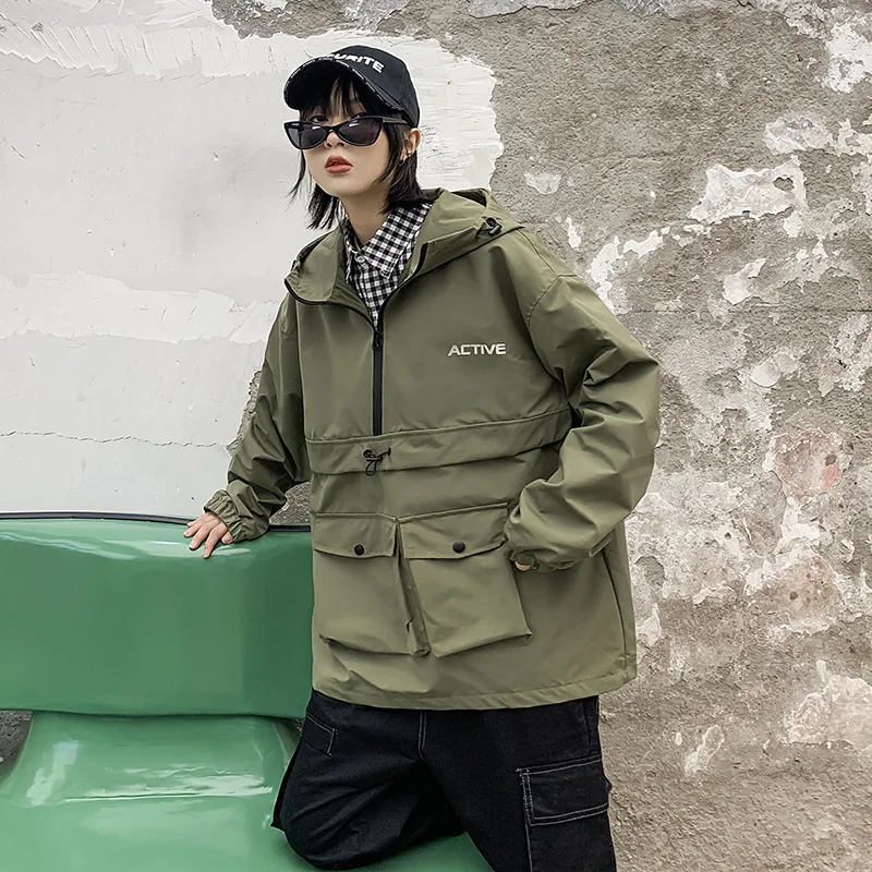 Half Zipper Tooling Jacket Trend Ins Korean Version of Loose Hedging Hooded Jacket Men's New Autumn and Winter Streetwear
Half Zipper Tooling Jacket Trend Ins Korean Version of Loose Hedging Hooded Jacket Men's New Autumn and Winter Streetwear