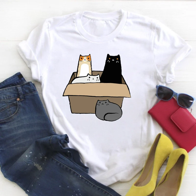 Clothes Tshirt Womens Graphic T-shirt tops Cute Cat Pet Cartoon T-shirt rint Ladies Summer women Tee shirt Female Top Shirt
Clothes Tshirt Womens Graphic T-shirt tops Cute Cat Pet Cartoon T-shirt rint Ladies Summer women Tee shirt Female Top Shirt