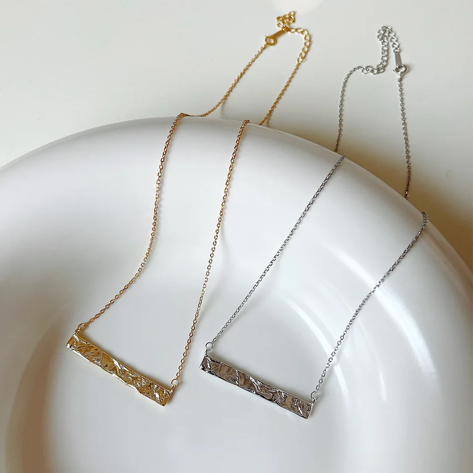 Amaiyllis925 Sterling Silver Light Luxury Irregular Bar Necklace Pendant Handmade Choker Boho Collier Necklace For Women Jewelry
Amaiyllis925 Sterling Silver Light Luxury Irregular Bar Necklace Pendant Handmade Choker Boho Collier Necklace For Women Jewelry