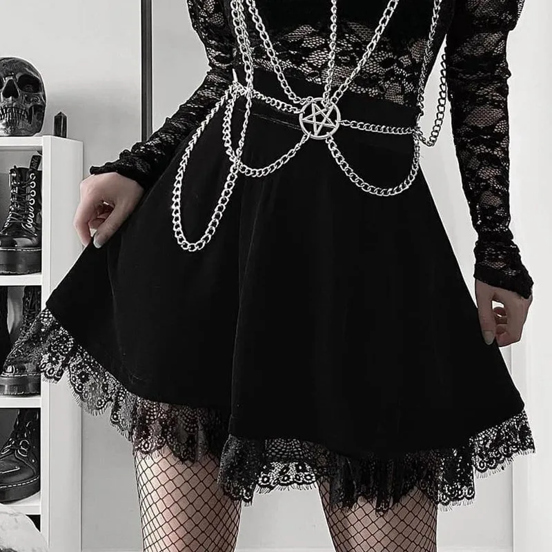 Винтажная Сексуальная Темно-Готическая замшевая кружевная короткая юбка, модная индивидуальная юбка 2021 в готическом стиле с высокой талие...
Винтажная Сексуальная Темно-Готическая замшевая кружевная короткая юбка, модная индивидуальная юбка 2021 в готическом стиле с высокой талие...