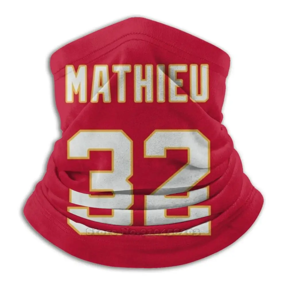 

Tyrann Mathieu With 32 Number Red Scarf Neck Gaiter Warmer Headwear Cycling Mask Drew Brees Saints New Orleans Football Alvin