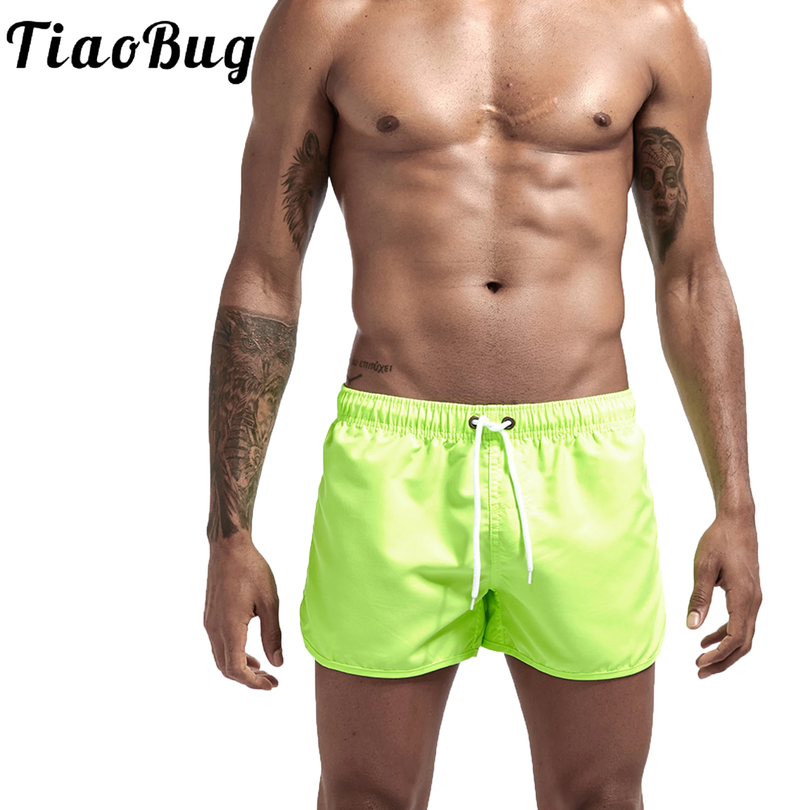 Mens Fashion Solid Color Board Shorts Quick-drying Sportswear Elastic Waistband Adjustable Drawstring Three-point Beach Shorts
Mens Fashion Solid Color Board Shorts Quick-drying Sportswear Elastic Waistband Adjustable Drawstring Three-point Beach Shorts