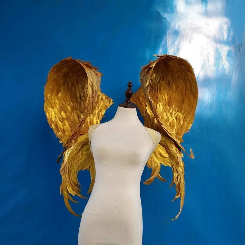 New arrival customize adults' large size gold angel wings high quality beautiful soft fairy wings for Model stage show shooting
New arrival customize adults' large size gold angel wings high quality beautiful soft fairy wings for Model stage show shooting